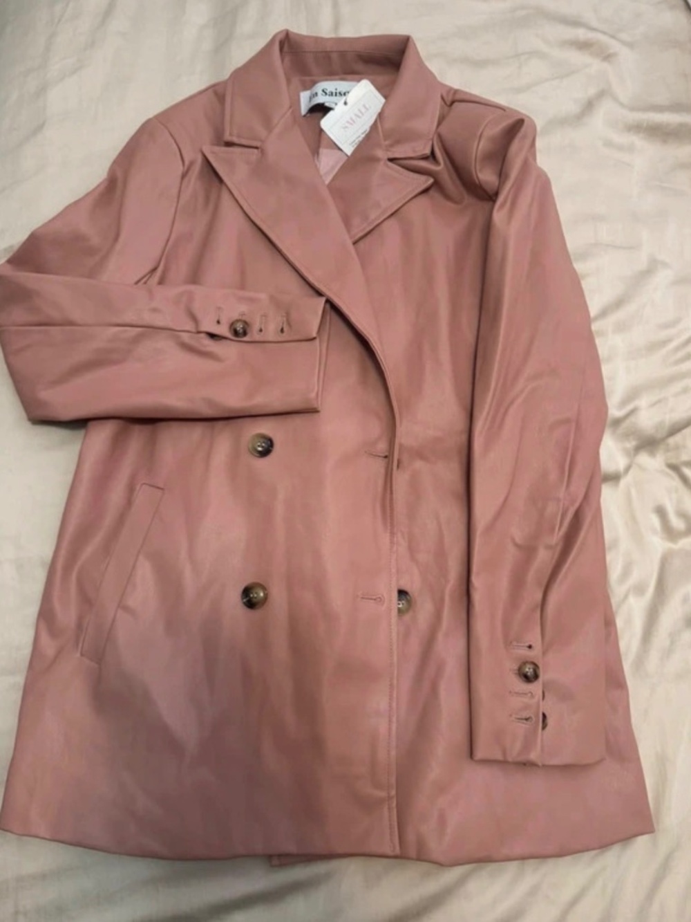 En saison vegan leather blazer